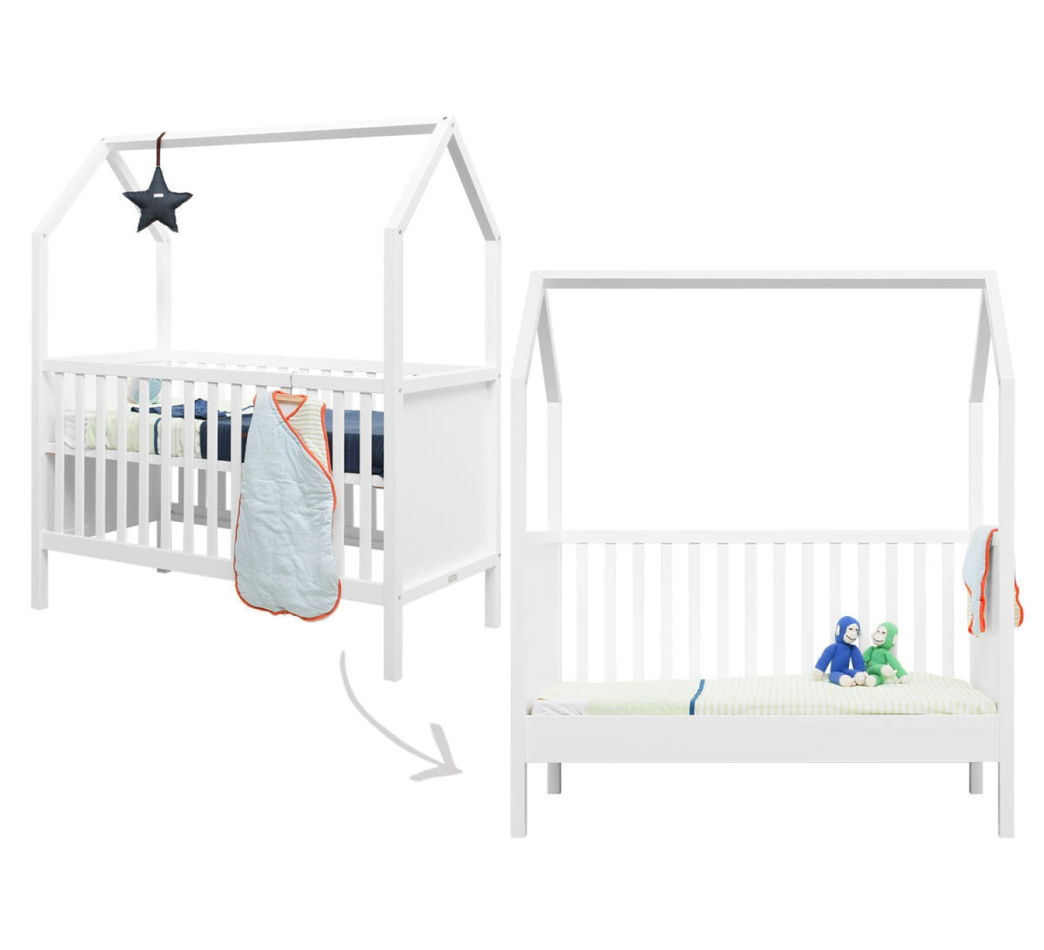 My First House Bedbank 70x140 - Wit 1 My First House Bedbank 70x140 - Wit