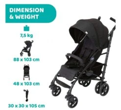 CHICCO Liteway 4 Complete Buggy- Zwart -Kinderwagens Verkoop chicco liteway 4 complete buggy zwart 7