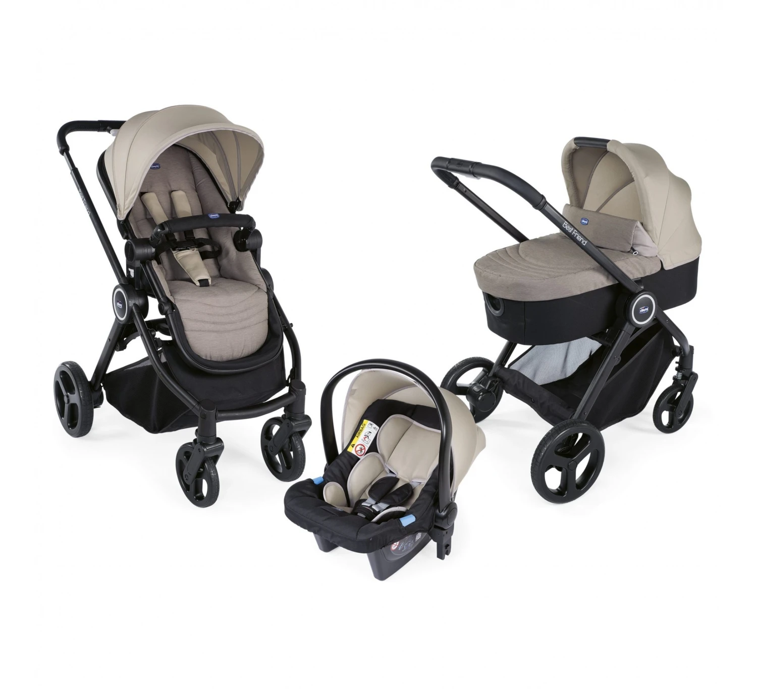 CHICCO Trio Best Friend Light Crossover - Beige 1 CHICCO Trio Best Friend Light Crossover - Beige
