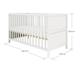 Ledikant Luna Effen 70x140 - White -Kinderwagens Verkoop flexa ledikant luna effen 70x140 white 4