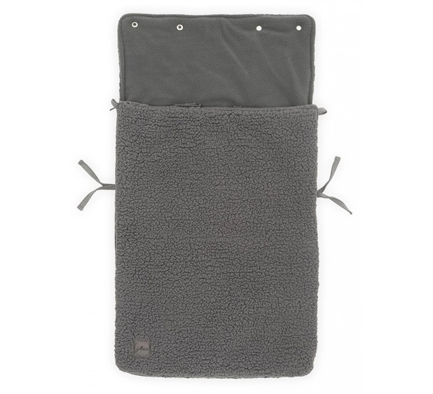 Jollein Voetenzak 3/5 Teddy - Storm Grey 2 Jollein Voetenzak 3/5 Teddy - Storm Grey - Afbeelding 2